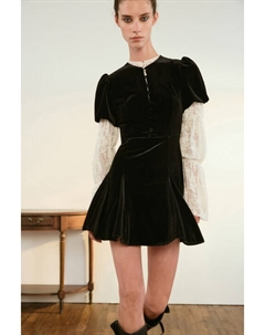 Платье бархатное с пышными рукавами Befree