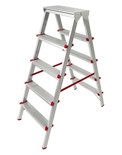 Лестница-стремянка PRO, алюминиевая, двухсторонняя, 110 см, 5 ступ., 4,2 кг (ST9941-05) Startul