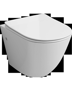 Унитаз подвесной GR-4411SQ безободковый, с микролифтом, белый Grossman