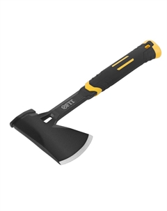 Топор туриста цельнометаллический Профи 46270, пластиковая прорезиненная ручка, 600 г Фит