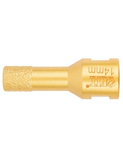 Коронка кольцевая для УШМ 16335, М14, по керамограниту, камню и кафелю алмазная, вакуумное спекание, 14х60 мм Фит