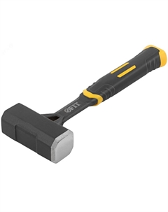 Кувалда кованая цельнометаллическая 45270, пластиковая прорезиненная ручка 1 кг Фит