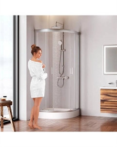 Душевой уголок с поддоном 80x80 AM.PM Gem W90G-401-080WT прозрачное стекло, профиль серебристый Am.pm.