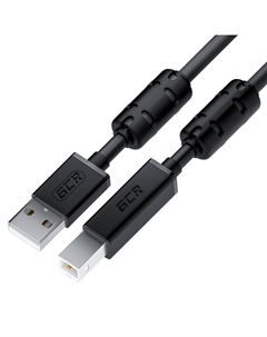 Кабель USB(Am)-USB(Bm), ферритовый фильтр, экранированный, 2 м, черный, -UPC10 (-52423) Gcr