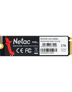 Твердотельный накопитель (SSD) 2Tb NV7000T, 2280, PCIe 4.0 x4, NVMe (NT01NV7000T-2T0-E4X) Retail Netac