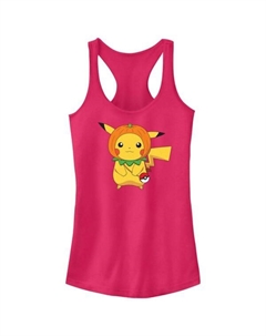 Майка-борцовка с покемоном Пикачу и тыквой для юниоров, цвет raspberry Licensed character