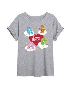Классическая футболка большого размера с изображением сердца и медведя от Junior's Care Bears, серый Licensed character