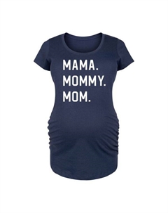 Футболка с принтом для мамы и семьи, синий Unbranded