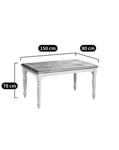 Столик прямоугольный из массива сосны Germaine белый Am.pm.