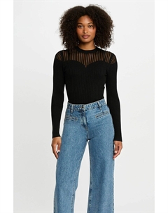 Пуловер с длинными рукавами черный Morgan