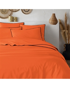 Пододеяльник из хлопка с вышивкой Merida оранжевый La redoute interieurs