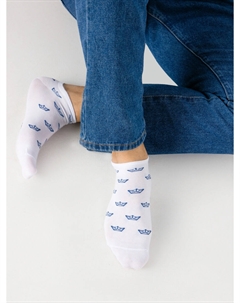 Носки мужские белые с принтом Mark formelle