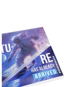 Альбом для рисования . the futu а4, 40 листов, на гребне, обложка из мелованной бумаги и пластика Calligrata