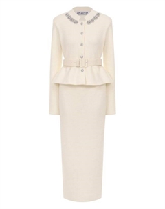 Платье из шерсти и хлопка Self-portrait