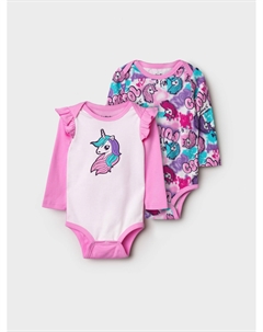 Боди детское трикотажное для девочек, 2 шт в комплекте Playtoday newborn