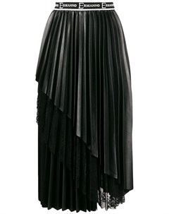 Ermanno ermanno кружевная юбка с плиссировкой 44 черный Ermanno ermanno