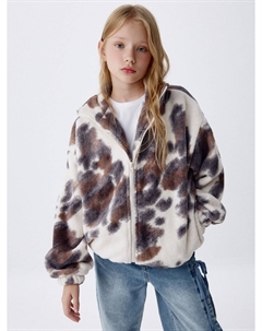 Флисовая толстовка с коровьим принтом для девочек Sela