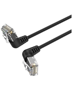 Патч-корд UTP 10м Vention (IBOBL) категория 6a черный угловой