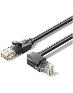 Патч-корд UTP 5м Vention (IBWBJ) категория 6a черный угловой вниз