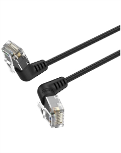 Патч-корд UTP 1м Vention (IBOBF) категория 6a черный угловой