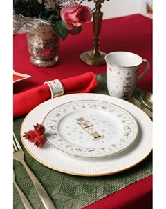 Набор из 4 десертных тарелок из фарфора Royal Nutcracker Easy life