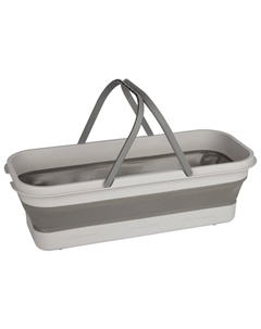 Ведро 13л без крышки прямоугольное складное пластик, резина Рыжий кот