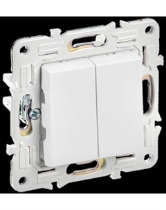 Выключатель IEK SKANDY SK-V06W, 2кл., скрытый монтаж, механизм с накладкой без рамки, арктический белый (SK-V23-0-10-K01) Iek