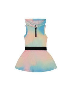 Детское платье с капюшоном и эластичной талией - для девочек старшего возраста, мультиколор Deux par deux