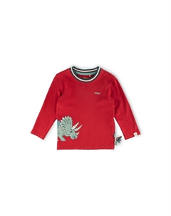 Рубашка с длинными рукавами Dino World, детская, красный Sigikid