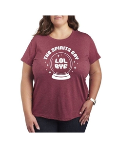 Футболка с графическим принтом «Lol Bye» для духов больших размеров, красный Unbranded