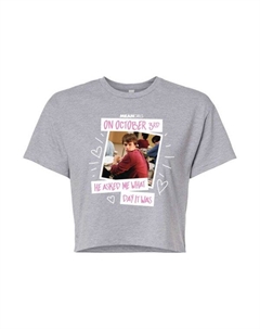 Кроп-футболка "Mean Girls" от Juniors с датой 3 октября, серый Licensed character