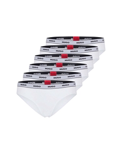 Женские трусы, 6 шт. в упаковке, полоска с буквами, нижнее белье, хлопок, логотип, однотонный Hugo