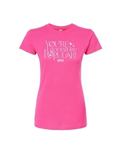 Молодежная футболка с принтом "Ты будешь популярным", цвет fuchsia Licensed character