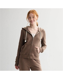 Молодежная базовая худи на молнии, цвет beau brown So