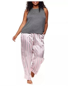 Пижамный комплект Alania: топ и брюки больших размеров, розовый Adore me