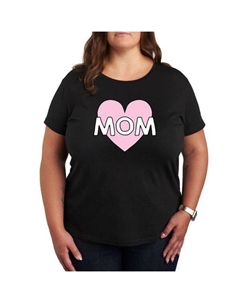 Футболка с принтом "Сердце для мамы" Plus, черный Unbranded