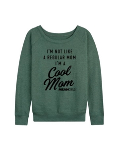 Женская футболка с длинным рукавом "Крутая мама" из французского трикотажа, зеленый Licensed character