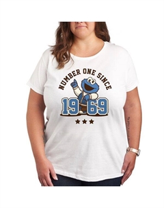 Футболка с принтом Cookie Monster из «Улицы Сезам», белый Licensed character