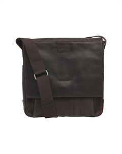Сумка через плечо Brick Lane, кожаная, однотонная, мужская, темно-коричневый Strellson