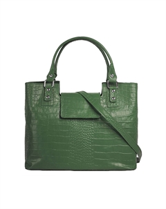 Сумочка, натуральная кожа, производство Италия, зеленый Cluty