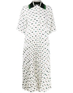 Lacoste платье рубашка с воротником поло и логотипом 38 белый Lacoste
