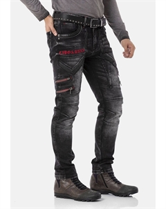 Джинсы рокового дизайна, черный Cipo&baxx