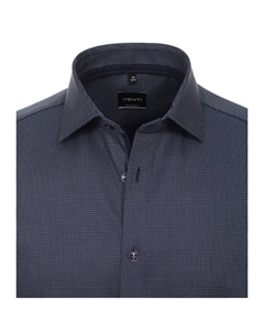 Мужская деловая рубашка с удлиненными рукавами, 72 см, однотонная, современного кроя, цвет Mittleres Dunkelblau Venti