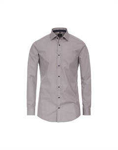 Мужская деловая рубашка с принтом, облегающая боди, красный Venti