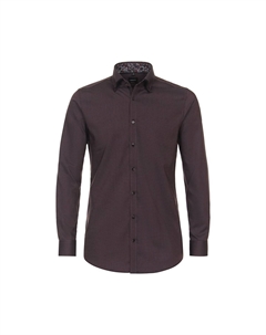 Мужская деловая рубашка однотонного кроя, цвет Dunkelrot Venti