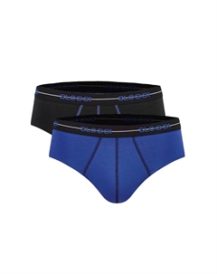 Набор мужских трусов, 2 шт. - Start midi C2P box, хлопок, цвет Schwarz Blau Sloggi