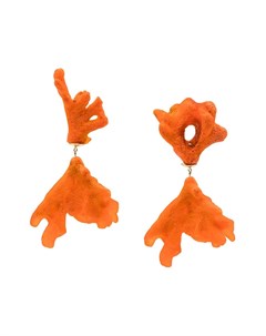 Dinosaur designs серьги в форме кораллов один размер оранжевый Dinosaur designs