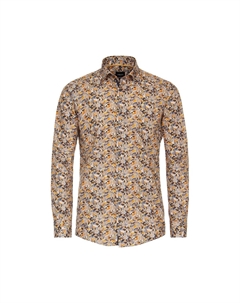 Мужская деловая рубашка с принтом современного кроя, цвет Hellorange Venti