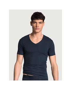 Рубашка Clean Line, V-образный вырез, быстросохнущая, мужская, цвет Dark Sapphire Calida