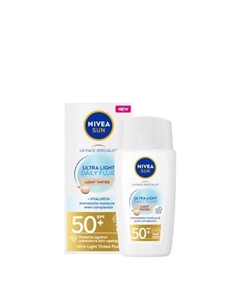 Солнцезащитный флюид Ultra Light Medium Tone Spf50+ 40 мл Nivea
